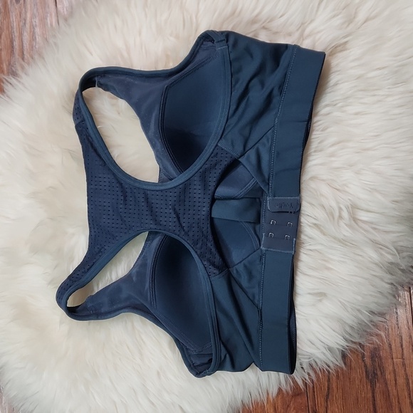 Yvette Power Zip Front Racerback Sports Bra - Picture 3 of 5